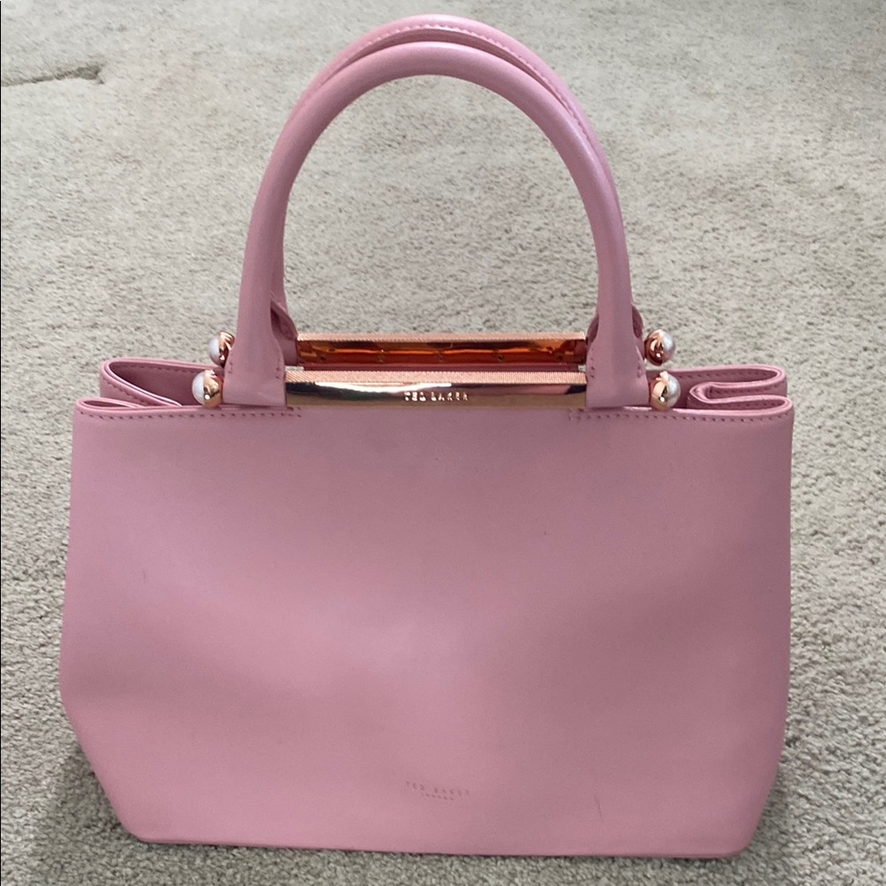 Ted Baker Pink Handbag with Pearl Detail